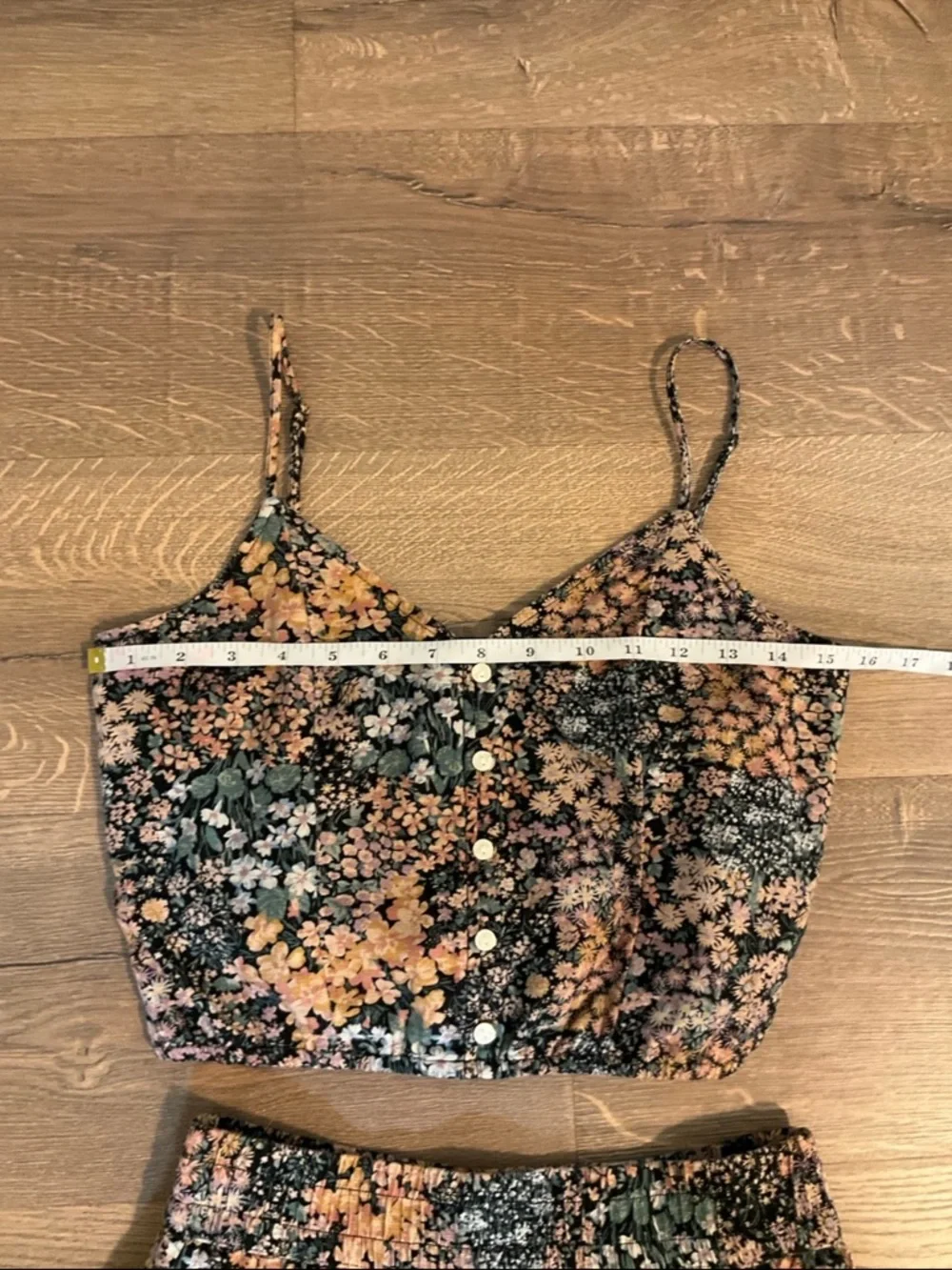 American Eagle cropped floral cami and mini skirt set, XS - Picture 10 of 13